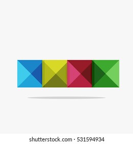 Vector blank abstract squares background, infographic template with place for your content