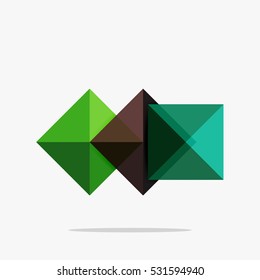 Vector blank abstract squares background, infographic template with place for your content