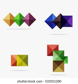 Vector blank abstract squares background, infographic template with place for your content
