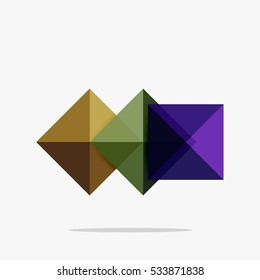 Vector blank abstract squares background, infographic template with place for your content