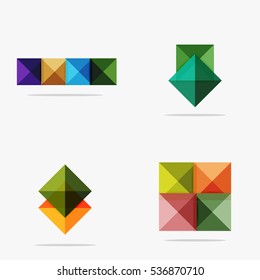 Vector blank abstract squares background, infographic template with place for your content