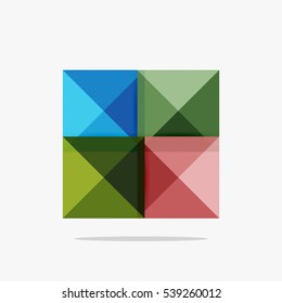 Vector blank abstract squares background, infographic template with place for your content