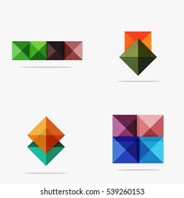 Vector blank abstract squares background, infographic template with place for your content