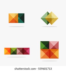 Vector blank abstract squares background, infographic template with place for your content