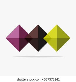 Vector blank abstract squares background, infographic template with place for your content