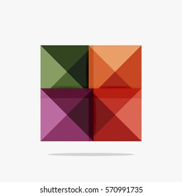 Vector blank abstract squares background, infographic template with place for your content