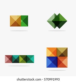 Vector blank abstract squares background, infographic template with place for your content