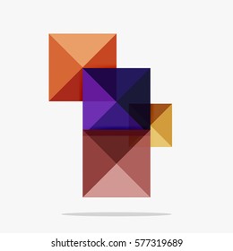Vector blank abstract squares background, infographic template with place for your content