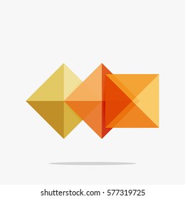 Vector blank abstract squares background, infographic template with place for your content