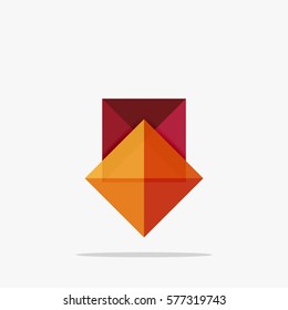 Vector blank abstract squares background, infographic template with place for your content