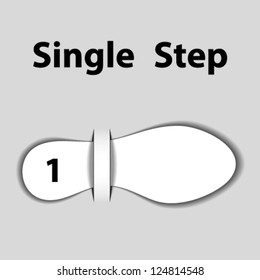 vector blank attached paper imprint step