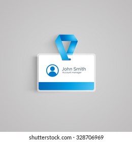 Vector blank badge id card mock up template. Corporate identity collection