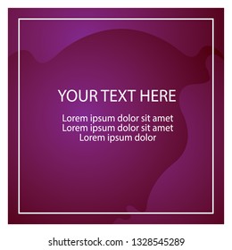 Vector blank banner, background design purple color in eps.10. Creative, simple and easy to use.