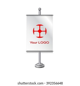 Vector blank banner flag for designers