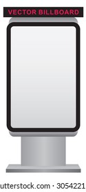 vector blank billboard and lightbox on white background