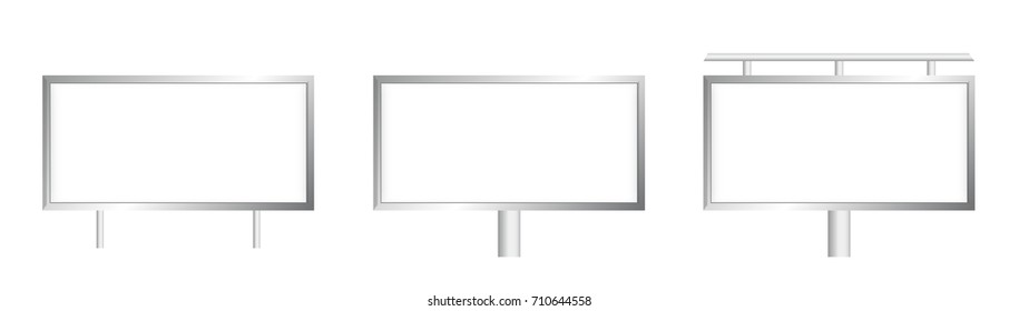 Vector blank billboard in three variants