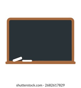 vector blank blackboard with chalk