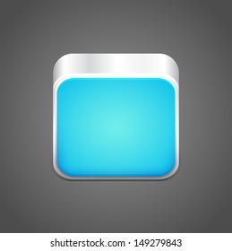 Vector blank blue app icon