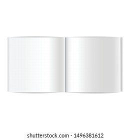 Vector blank book and lined paper_vector