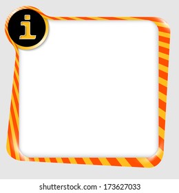 vector blank box for any text with info sign