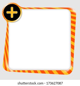 vector blank box for any text with plus sign