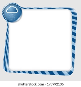 vector blank box for any text with cloud