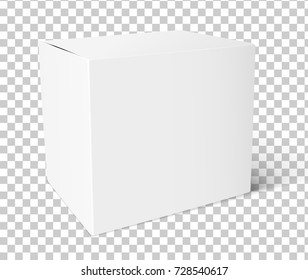 Vector blank box isolated on transparent background