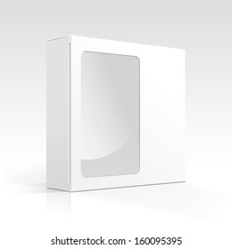 Vector Blank Box With Transparent Window