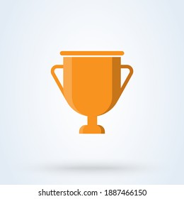 El ícono de la Copa de Campeones de Bronce Vector Blank se cierra aislado en fondo blanco. Plantilla de diseño de trofeo de campeonato. Premio al Torneo Deportivo, Copa Ganadora de Bronce y concepto de victoria.