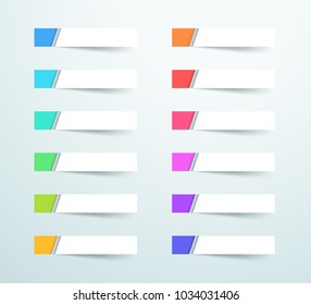 Vector Blank Business 12 Banner Elements Set