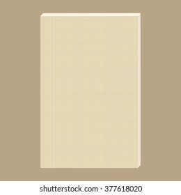 Vector blank canvas. White canvas with delicate grid to use as background. Canvas for painting. Vector Illustration.
