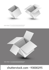 vector Blank cardboard boxes on a white background