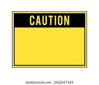 Vector Blank Caution Label Illustration