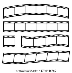 Vector blank cinema film strip.