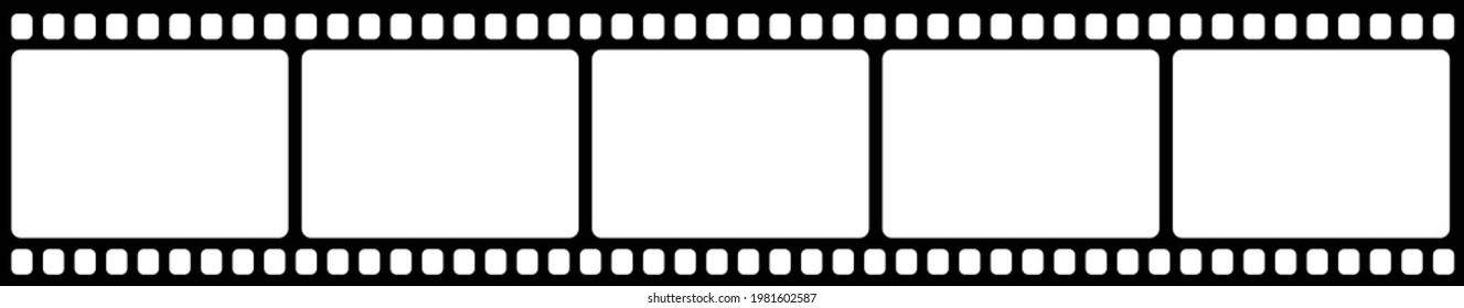 Vector blank cinema film strip.