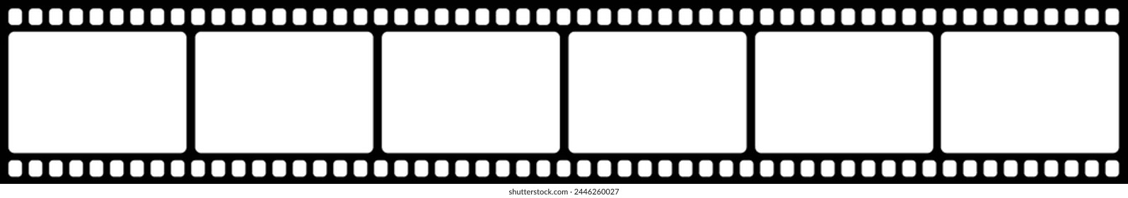 Vector blank cinema film strip.