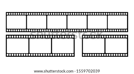 Vector blank cinema film strip.