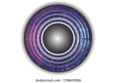 Vector blank circle colorful or web button. Vector.