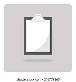 Vector of blank clipboard icon on isolated background