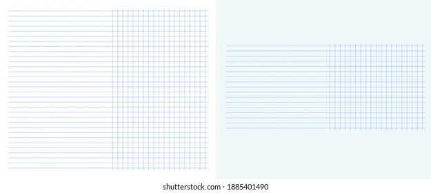 Vector blank with columns. Table graph in horizontal line together with square grid dotted lines columns for copy space text. Table graph columns template. 