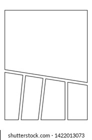 Vector Blank Comic Book storyboard for sketches