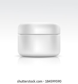 Vector Blank Cosmetic Container For Cream, Powder Or Gel