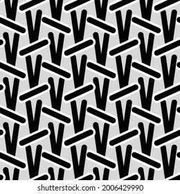 Vector blank for creating masks. Seamless pattern. Stylized fabric texture. Black and white image.

