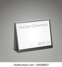 Vector Blank desktop calendar