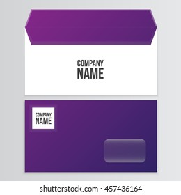 Vector blank envelope with window