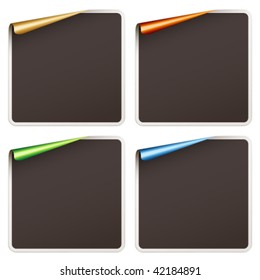 vector blank festive stickers