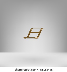 Vector blank film strip stock vector icon illustration