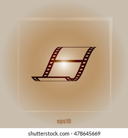 Vector blank film strip stock vector icon illustration