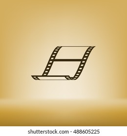 Vector blank film strip stock vector icon illustration