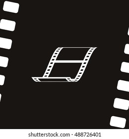 Vector blank film strip stock vector icon illustration